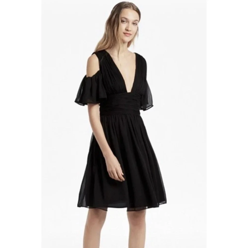 french connection black pleated dress Women's French Connection Black Casual Pleated Dresses